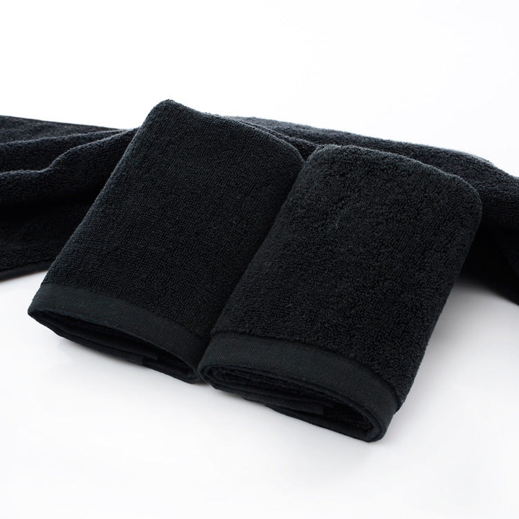 Black cotton towels