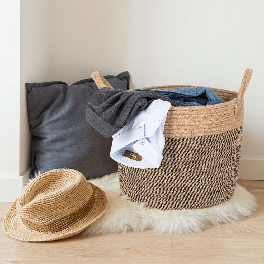Cotton Linen Laundry Basket