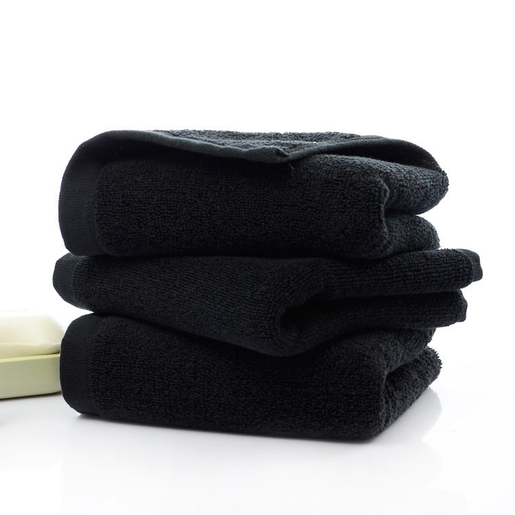 Black cotton towels