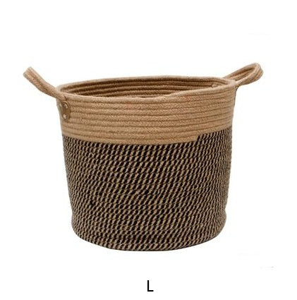 Cotton Linen Laundry Basket