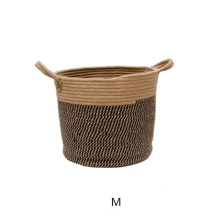 Cotton Linen Laundry Basket