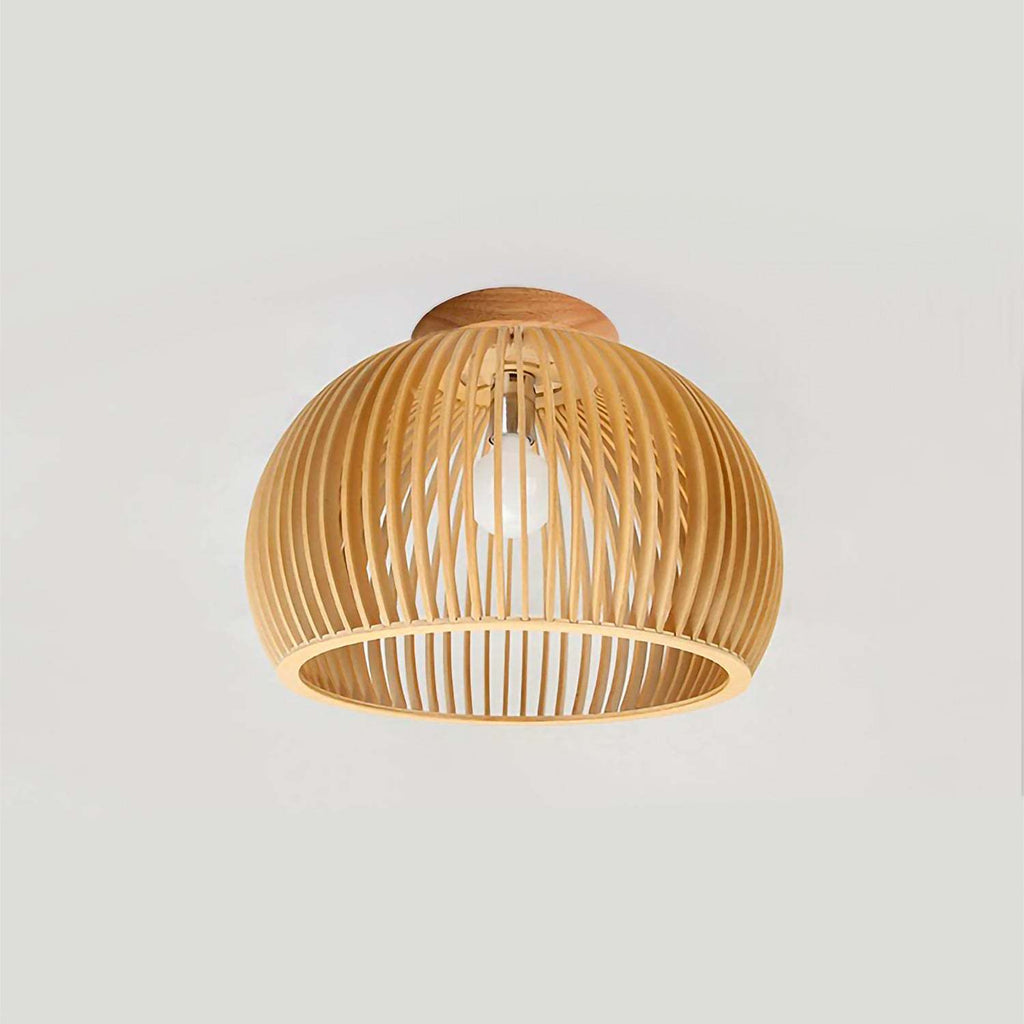 Wooden Pumpkin Chandelier