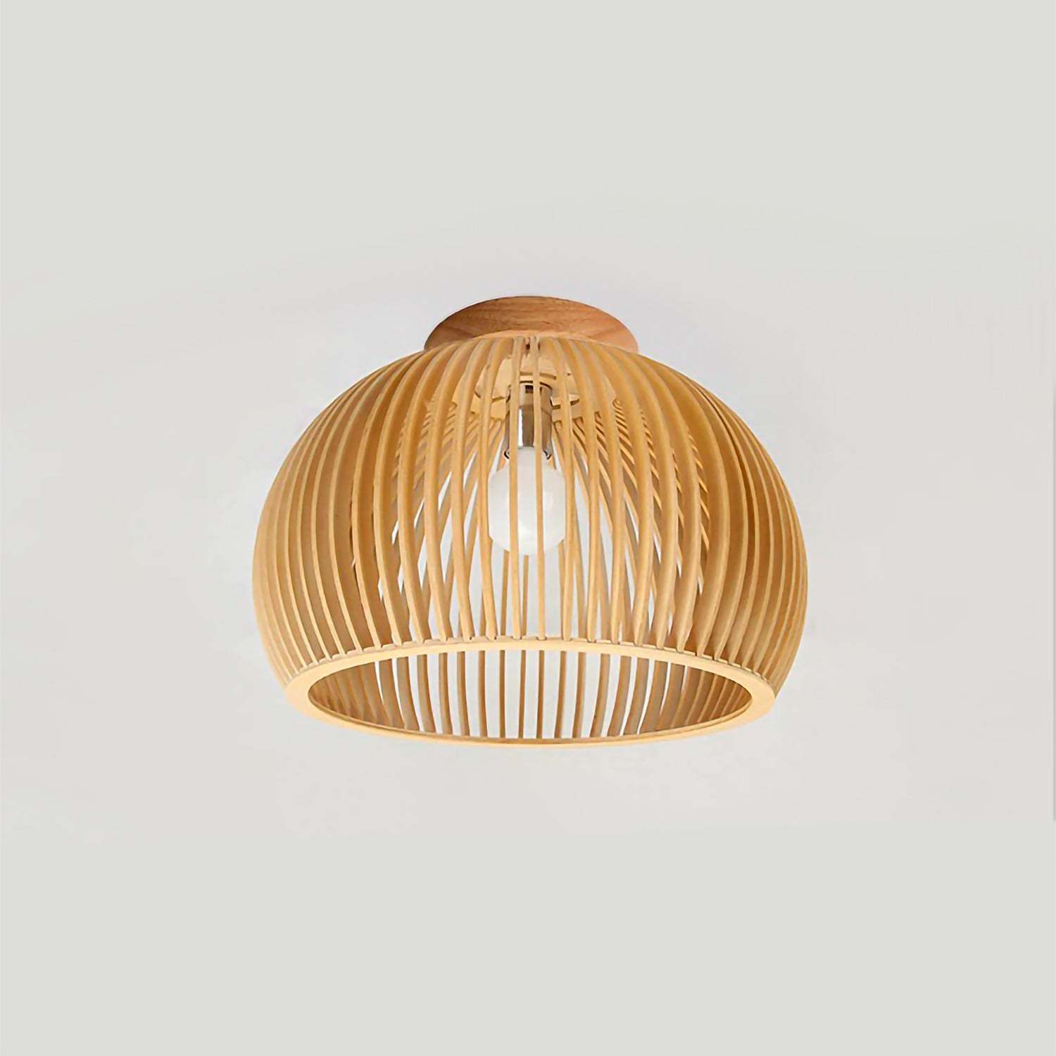 Wooden Pumpkin Chandelier