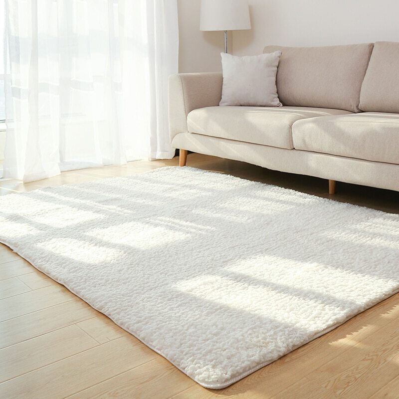 Soft Fluffy White Rug