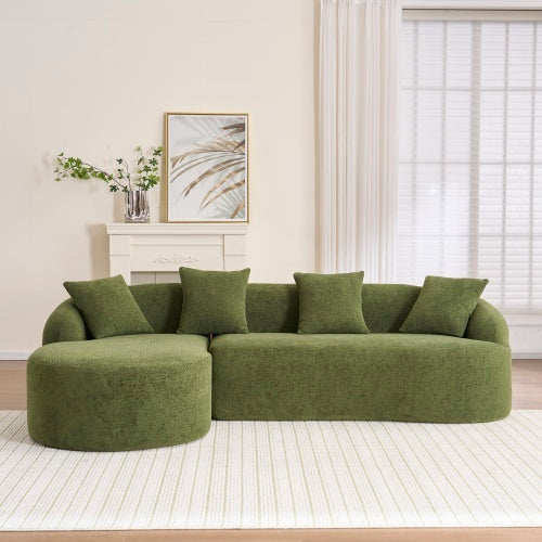 Chaise Chenille L-Shape Sectional Sofa
