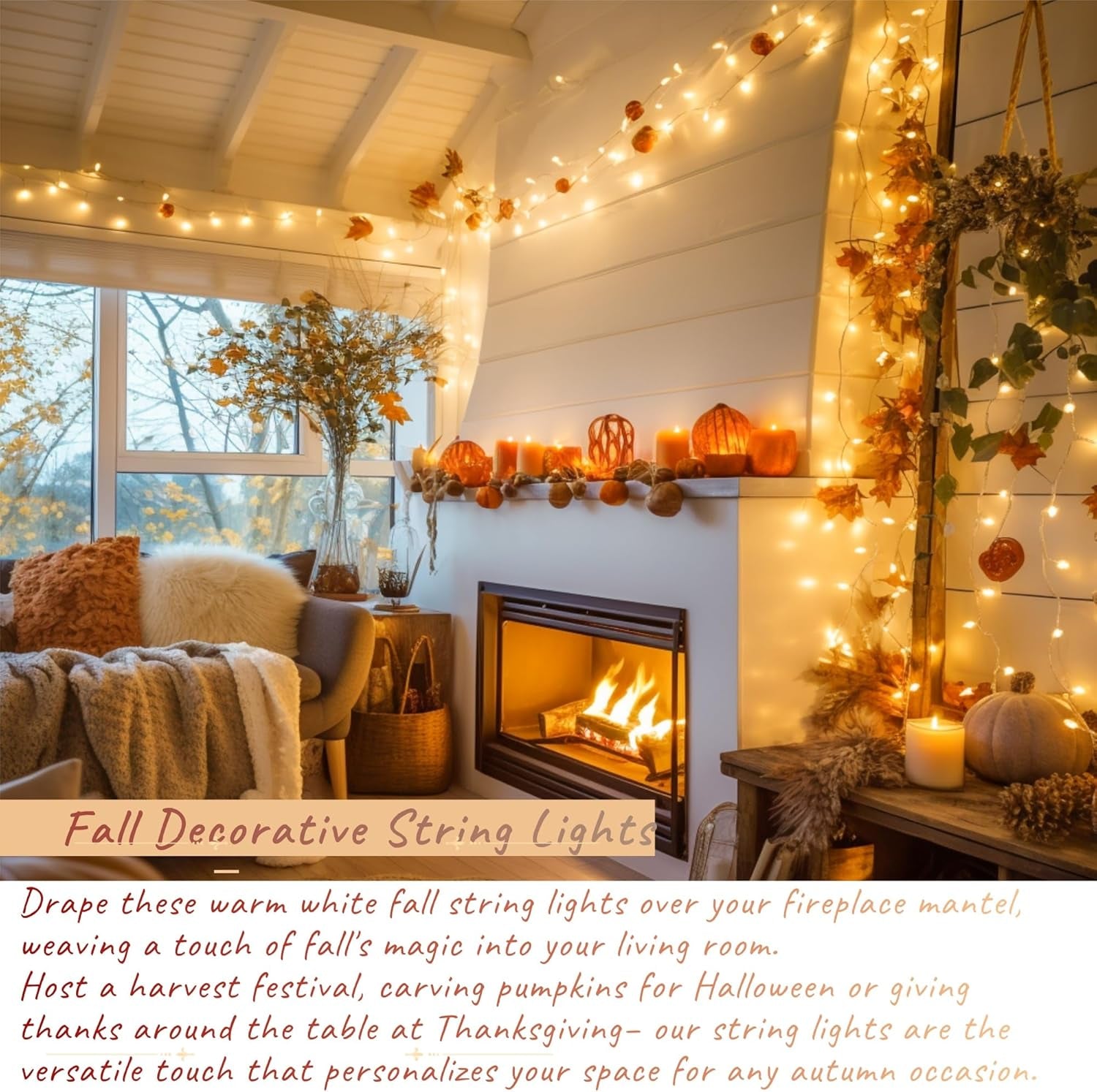 168FT 600 LED Christmas Lights – Warm White Outdoor Waterproof