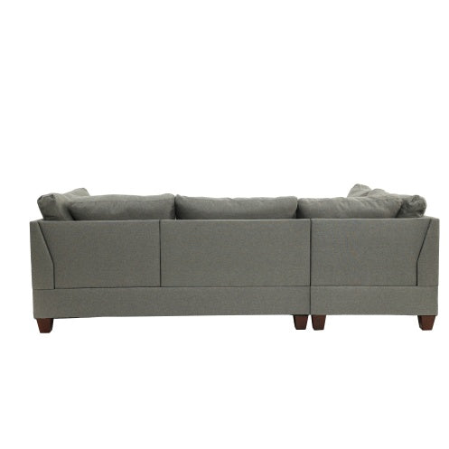 3-PC Gray Sectional Sofa