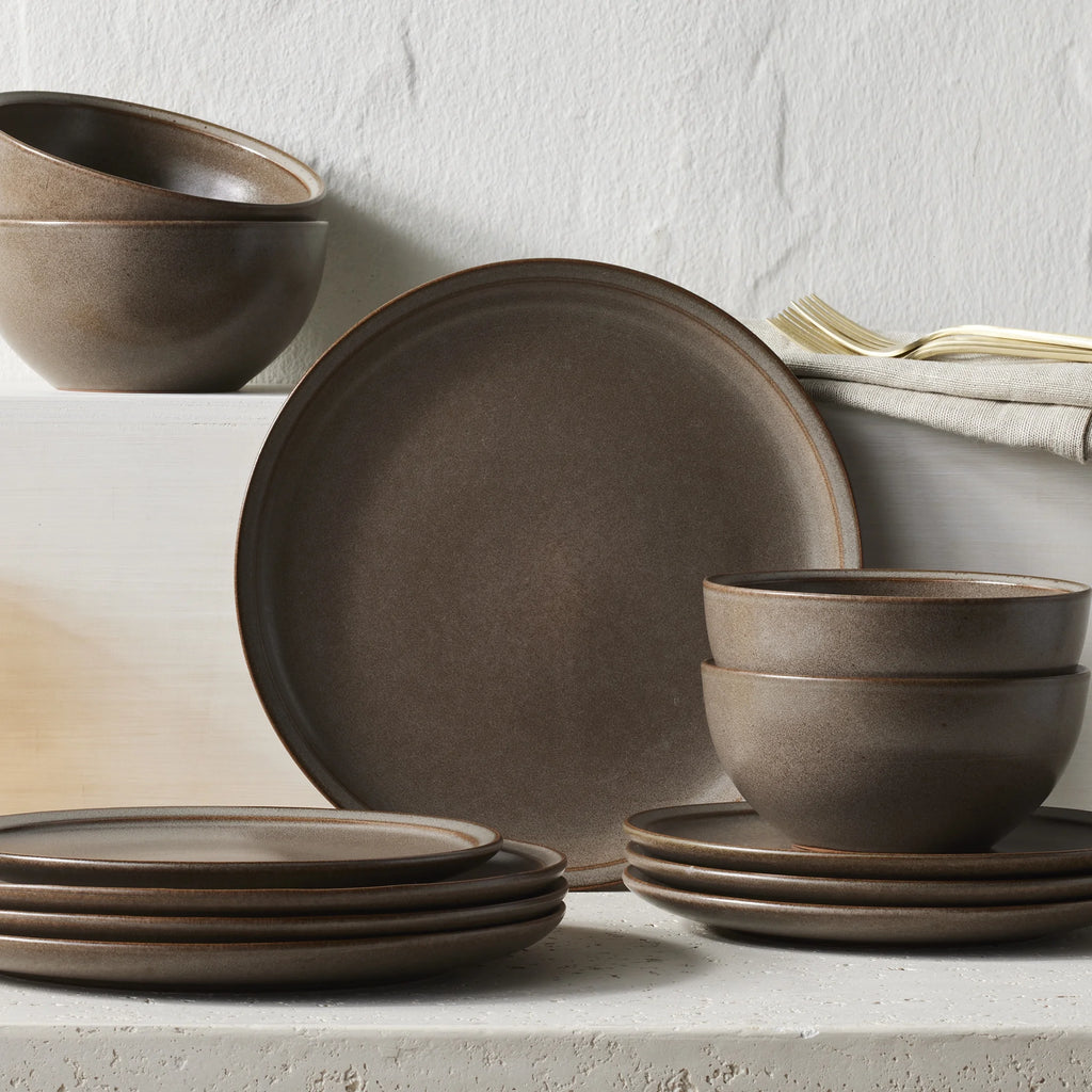 Banks Brown Stoneware (12-Piece)