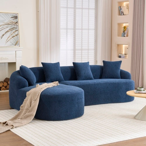 Chaise Chenille L-Shape Sectional Sofa