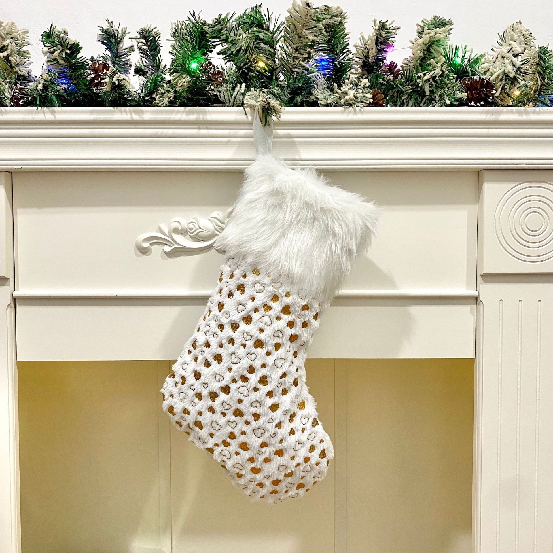 Gilded Plush Christmas Stockings