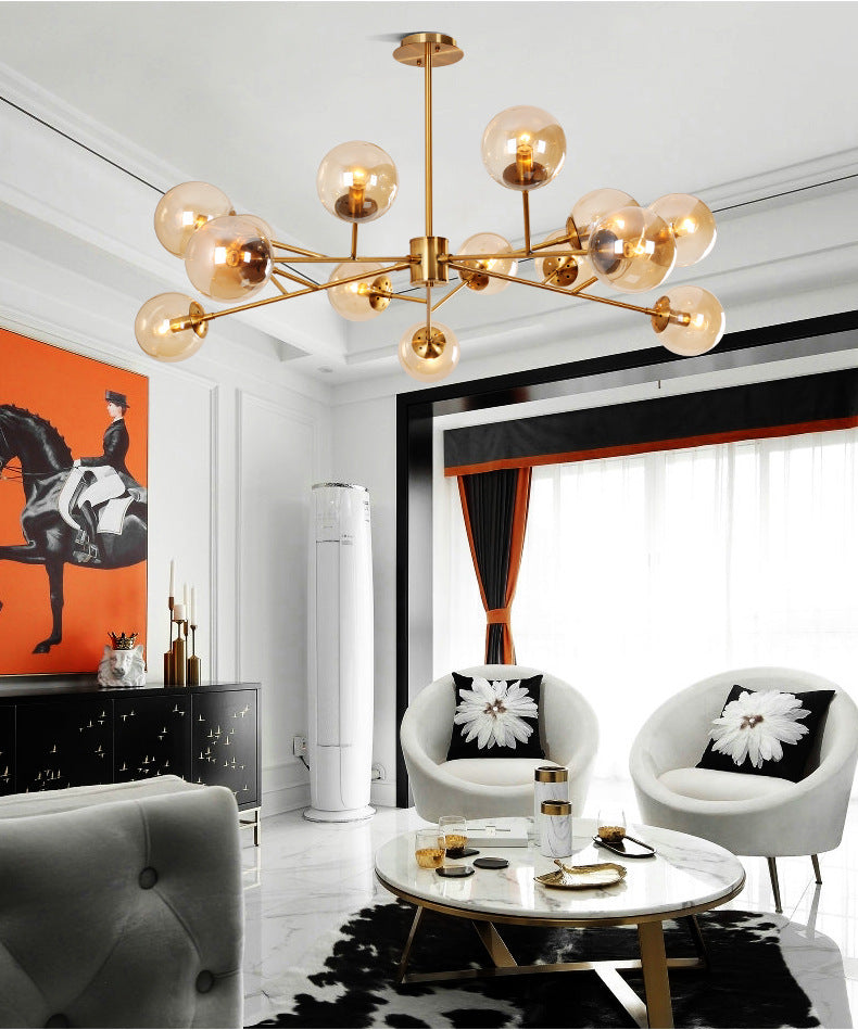 LED Glass Chandelier