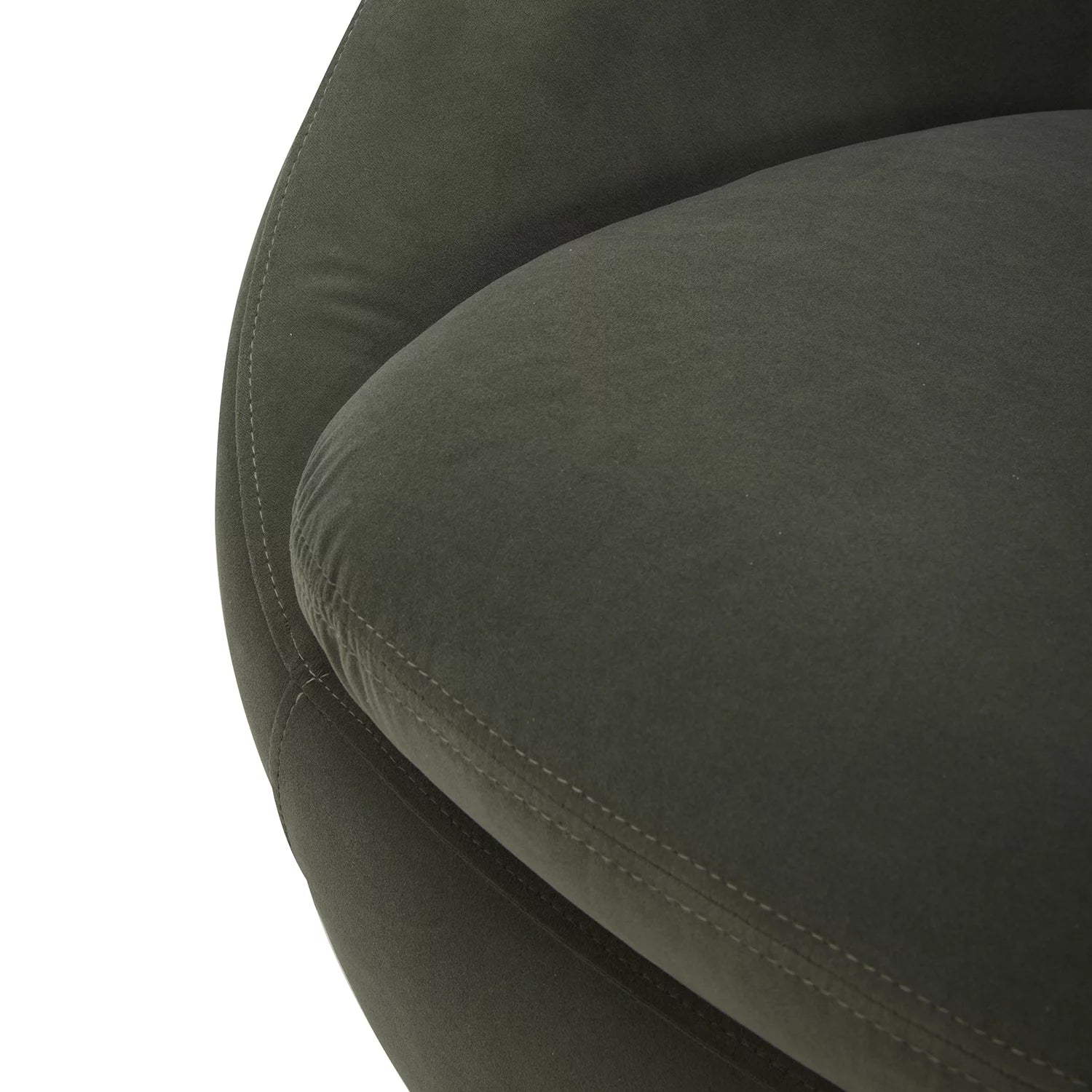 Mira Swivel Accent Chair, Olive Velvet