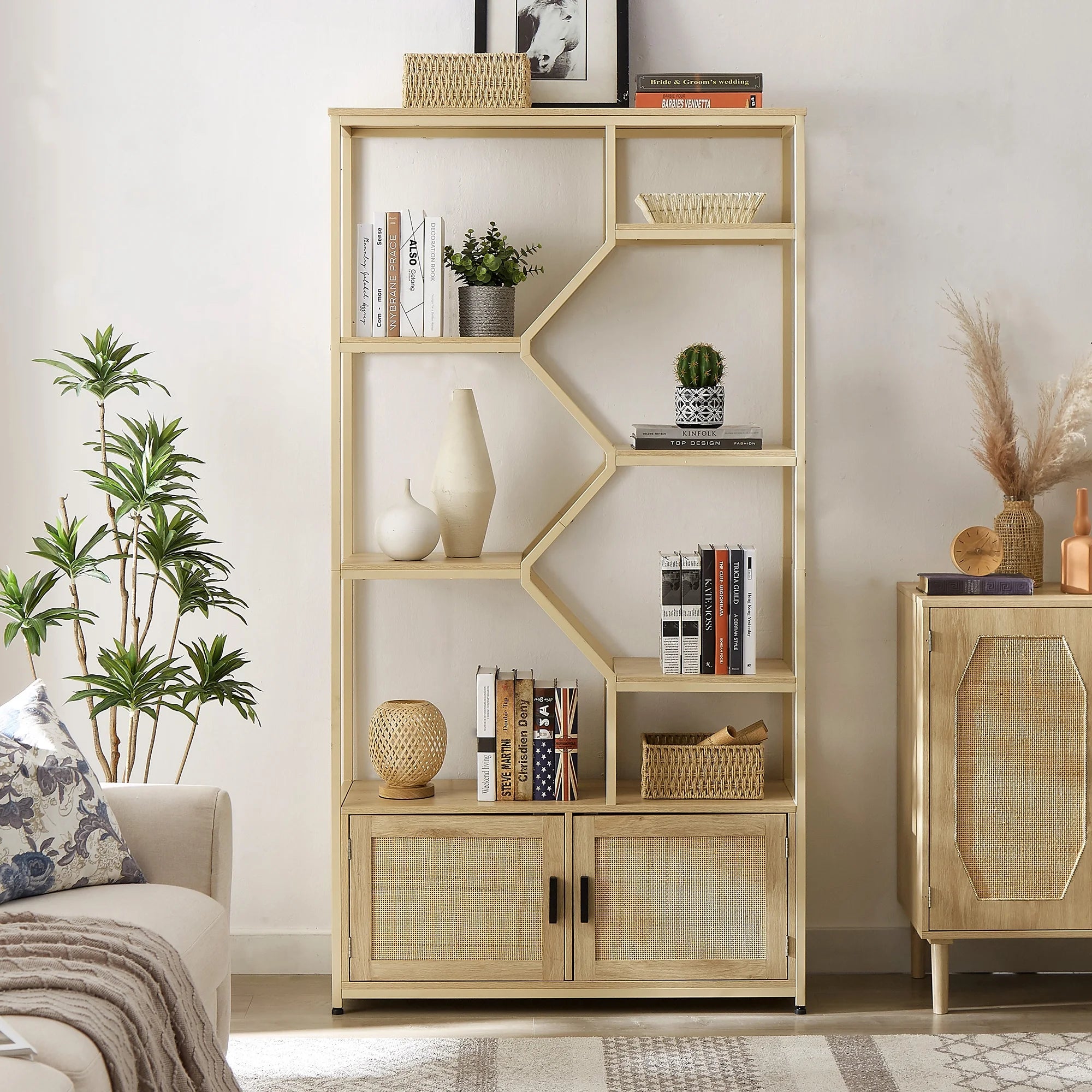 Rattan Bookshelf