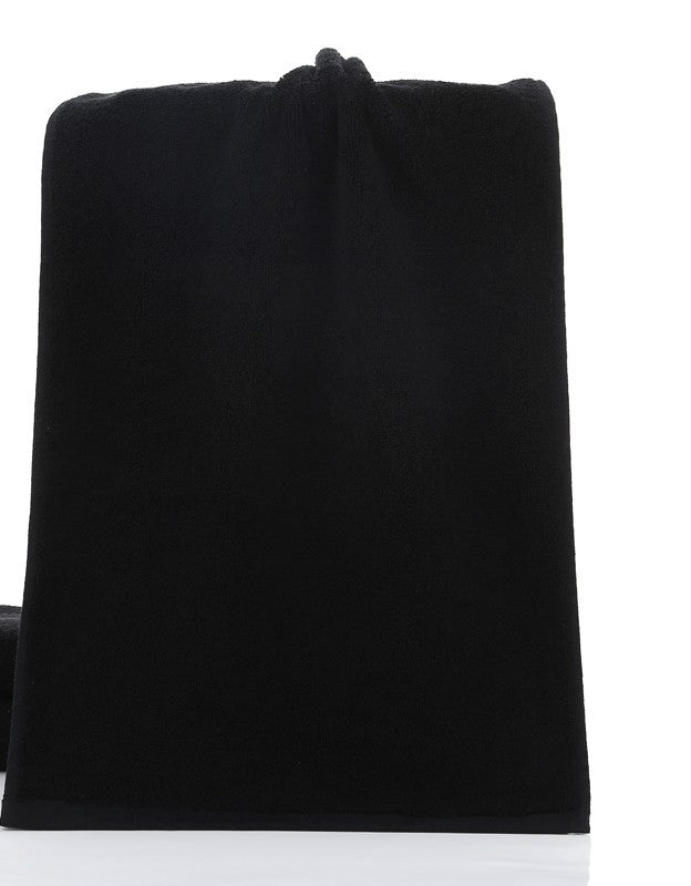 Black cotton towels