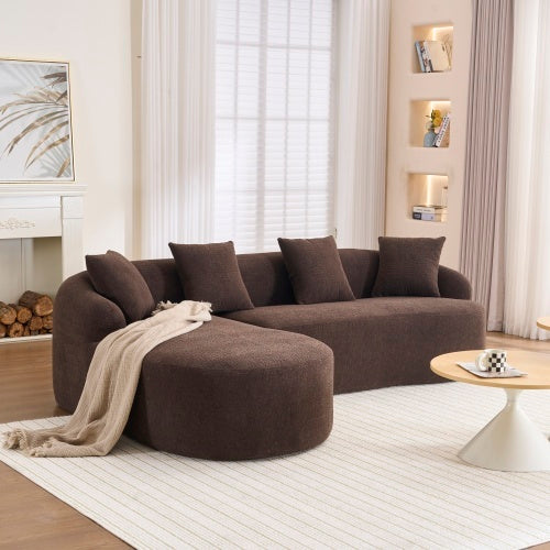Chaise Chenille L-Shape Sectional Sofa